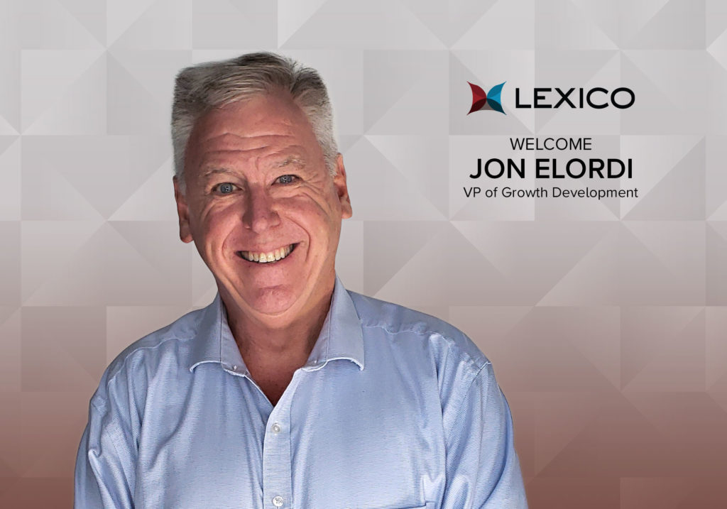 Lexico welcomes Jon Elordi, VP of Growth Development.